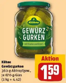 REWE Kühne Gewürzgurken Angebot