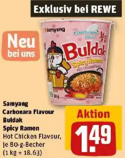 REWE Samyang Carbonara Flavour Buldak Spicy Ramen Angebot