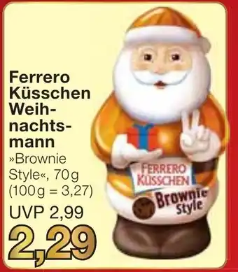 Jawoll Ferrero Küsschen Weihnachtsmann 70g Angebot