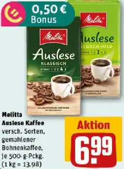 REWE Melitta Auslese Kaffee Angebot