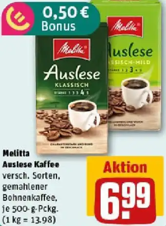 REWE Melitta Auslese Kaffee Angebot