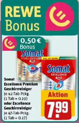 REWE Somat Excellence Premium Geschirrreiniger oder Excellence Geschirrreiniger Angebot