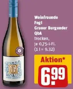 REWE Weinfreunde Fogt Grauer Burgunder QbA Angebot