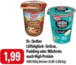Feneberg Dr. Oetker Löffelglück-Grütze, Pudding oder Milchreis auch High Protein Angebot