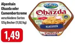 Feneberg Alpenhain Obazda oder Camembertcreme Angebot