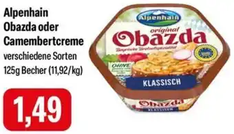 Feneberg Alpenhain Obazda oder Camembertcreme Angebot