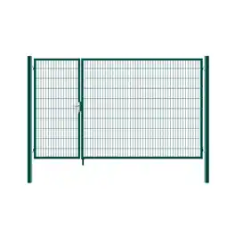 Netto Marken-Discount HOME DELUXE Doppelflügel Gartentor ADITUS grün 200 x 350 cm Angebot