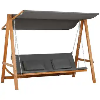 Netto Marken-Discount Outsunny Hollywoodschaukel Lärchenholz, Polyester Angebot