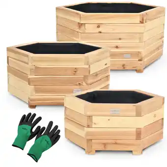 Netto Marken-Discount holz4home 3er Set Outdoor Pflanzenkübel Angebot