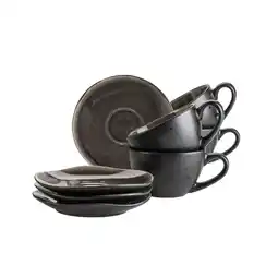 Netto Marken-Discount Mäser Kaffeetassen-Set, Keramik Niara Organic Braun / Schwarz Angebot