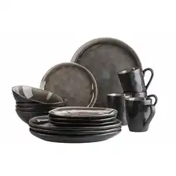 Netto Marken-Discount Mäser Geschirr-Set, Keramik Niara Organic Braun / Schwarz Angebot