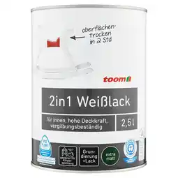 toom Baumarkt toom 2in1 Weißlack matt 2,5 l Angebot