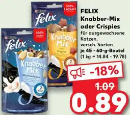 Kaufland FELIX Knabber-Mix oder Crispies Angebot