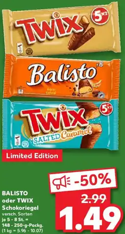 Kaufland BALISTO oder TWIX Schokoriegel Angebot