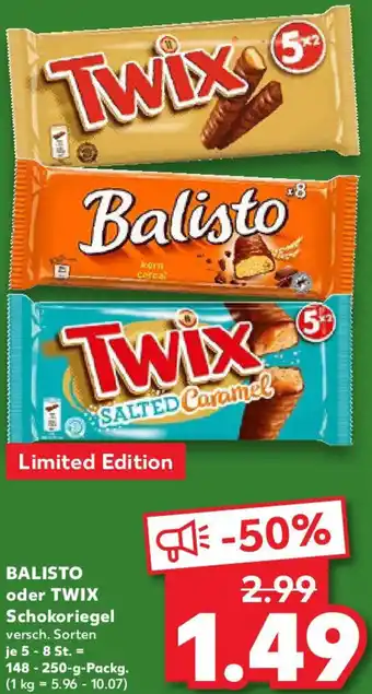 Kaufland BALISTO oder TWIX Schokoriegel Angebot