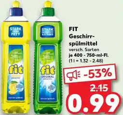 Kaufland FIT Geschirrspülmittel Angebot
