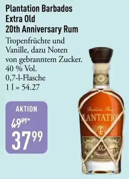 Galeria Markthalle Plantation Barbados Extra Old 20th Anniversary Rum Angebot