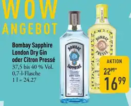 Galeria Markthalle Bombay Sapphire London Dry Gin oder Citron Pressé Angebot