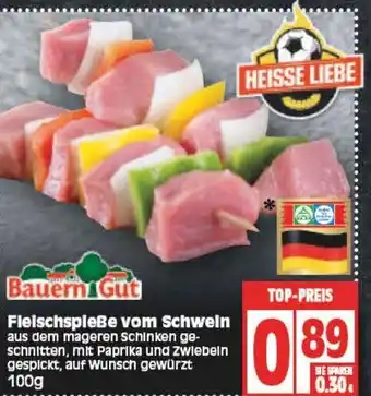 Edeka Bauern Gut Fleischspieße vom Schwein 100g Angebot