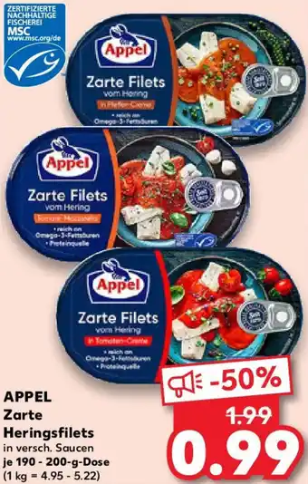 Kaufland APPEL Zarte Heringsfilets Angebot