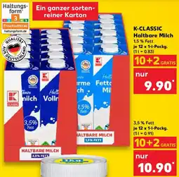 Kaufland K-CLASSIC Haltbare Milch Angebot