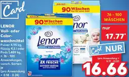 Kaufland LENOR Voll- oder Colorwaschmittel Angebot