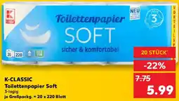 Kaufland K-CLASSIC Toilettenpapier Soft Angebot