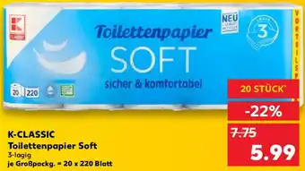 Kaufland K-CLASSIC Toilettenpapier Soft Angebot