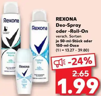 Kaufland REXONA Deo-Spray oder Roll-On Angebot