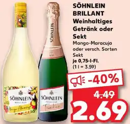 Kaufland SÖHNLEIN BRILLANT Weinhaltiges Getränk oder Sekt Angebot