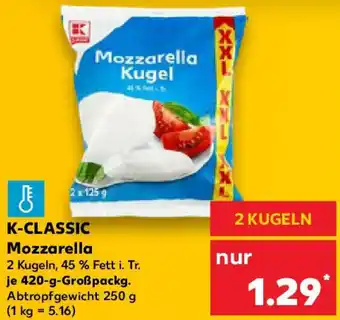 Kaufland K-CLASSIC Mozzarella Angebot