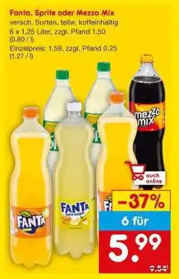 Netto Marken-Discount Fanta, Sprite oder Mezzo Mix Angebot