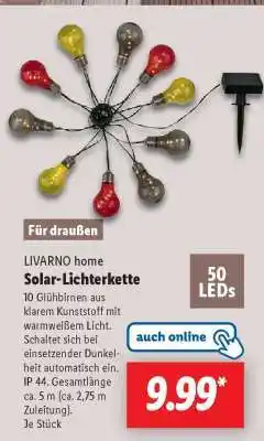 Lidl LIVARNO home Solar-Lichterkette Angebot
