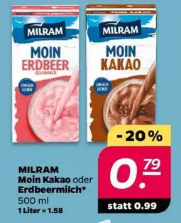 NETTO MILRAM Moin Kakao oder Erdbeermilch Angebot