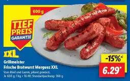 Lidl Grillmeister Frische Bratwurst Merguez XXL Angebot