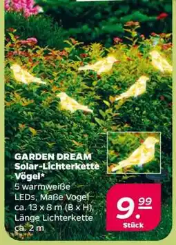 NETTO GARDEN DREAM Solar-Lichterkette Vögel Angebot