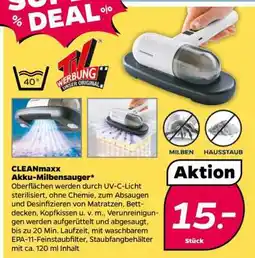 NETTO CLEANmaxx Akku-Milbensauger Angebot