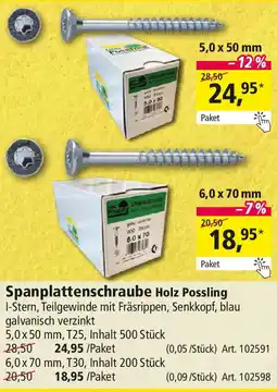 Holz Possling Spanplattenschraube Holz Possling Angebot