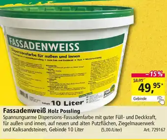 Holz Possling Fassadenweiß Holz Possling Angebot