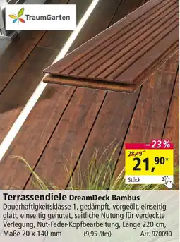 Holz Possling TraumGarten Terrassendiele Dream Deck Bambus Angebot