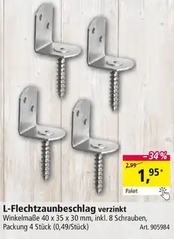 Holz Possling L-Flechtzaunbeschlag verzinkt Angebot