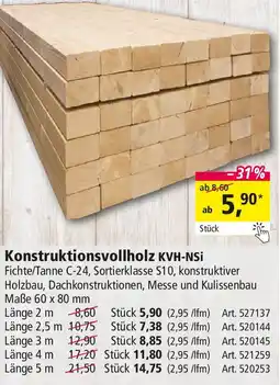 Holz Possling Konstruktionsvollholz KVH-NSI Angebot