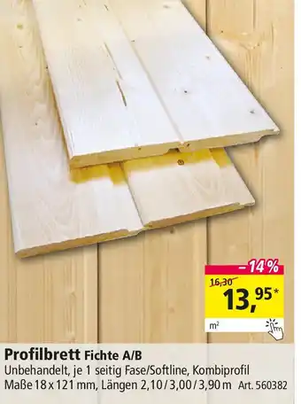 Holz Possling Profilbrett Fichte A/B Angebot