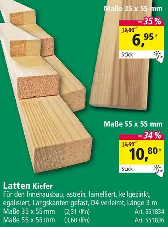 Holz Possling Latten Kiefer Angebot