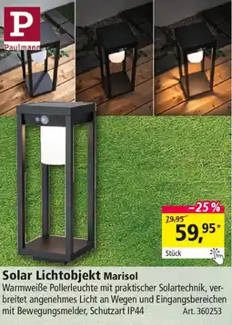 Holz Possling Paulmann Solar Lichtobjekt Marisol Angebot