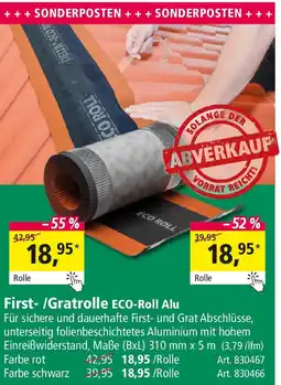 Holz Possling First-/Gratrolle ECO-Roll Alu Angebot