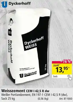 Holz Possling Dyckerhoff Weisszement CEM I 42,5 R dw Angebot