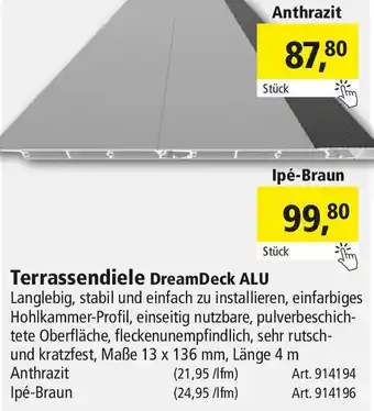 Holz Possling Terrassendiele DreamDeck ALU Angebot