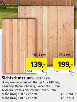 Holz Possling Sichtschutzzaun Rügen Eco Angebot