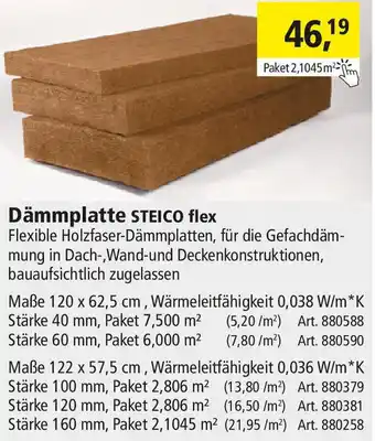 Holz Possling Dämmplatte STEICO flex Angebot